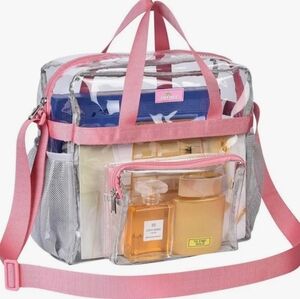 Maytree Pink Transparent Women Stadium Bag NWOT